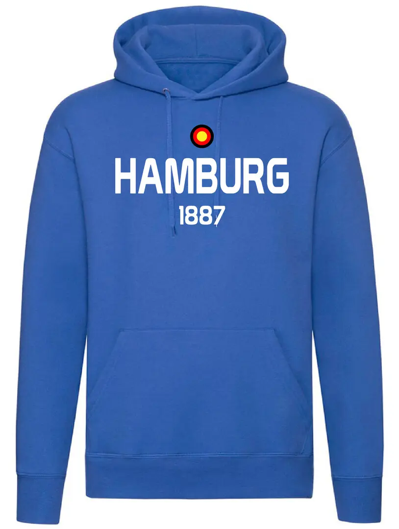 Felpa blu cappuccio Hamburg