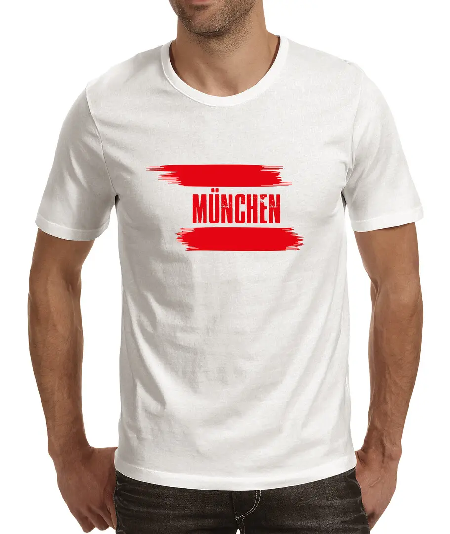 Maglietta bianca con due righe München