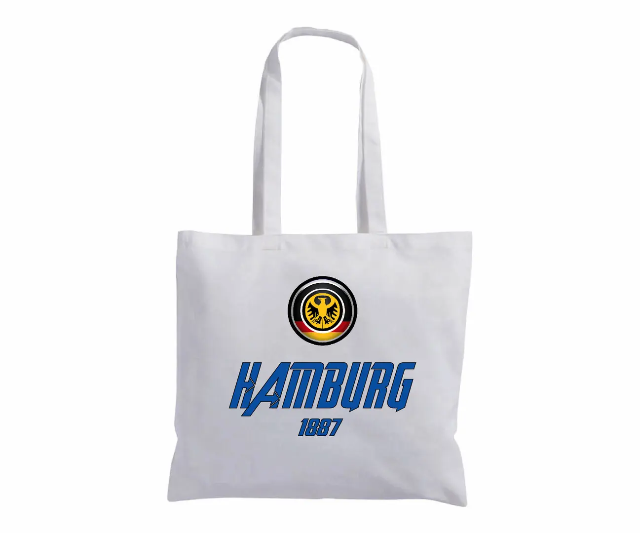 Shopper borsa in cotone bandiera Hamburg Germania