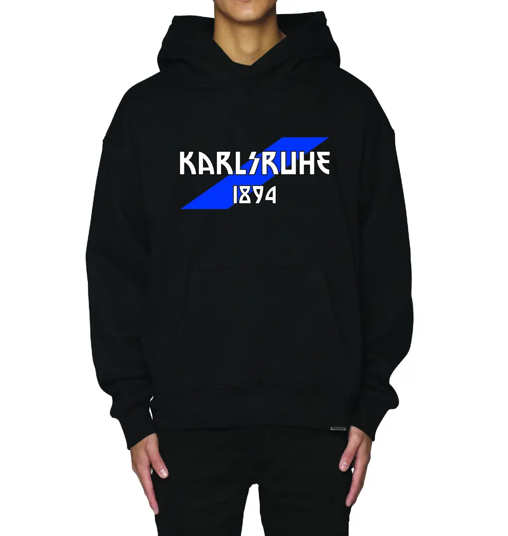 Felpa nera cappuccio Karlsruhe