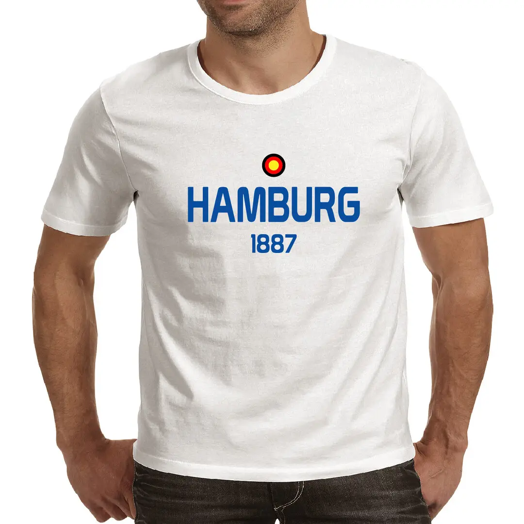 Maglietta bianca Hamburg tricolore tedesco