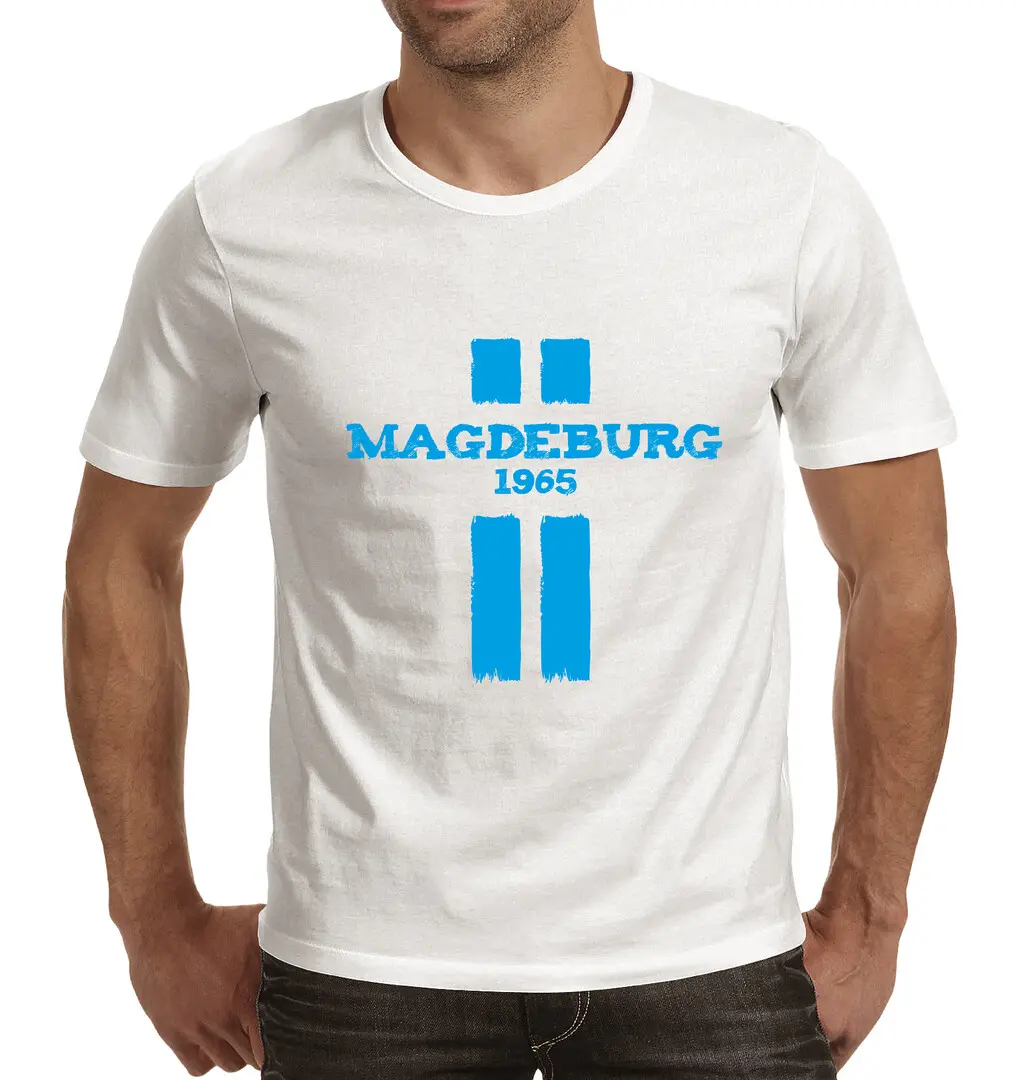 Maglietta bianca Magdeburg bandiera