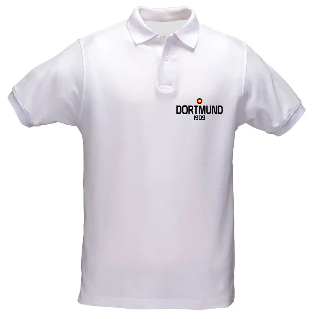 Polo bianca stampa Dortmund