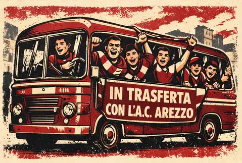 trasferta autobus tifosi arezzo ultras